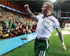  ??  ?? James McClean, in action for the Republic of Ireland.