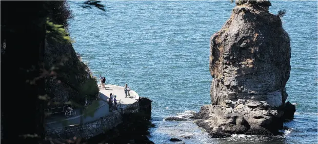  ?? DARRYL DYCK / THE CANADIAN PRESS FILES ?? Vancouver city council voted to rename Siwash Rock, along the Stanley Park seawall, as requested by area First Nations.