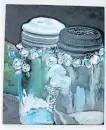  ?? SPECIAL TO THE EXAMINER ?? Mason Jars with Beads by Jane Armstrong will be on display at the upcoming Beauty of Stillness show at the Kawartha Artists' Gallery and Studio.