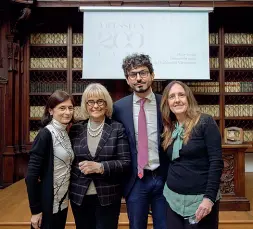  ??  ?? Da sinistra: Gloria Manghetti, Donatella Carmi, Tommaso Sacchi e Alba Donati