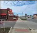  ?? ?? Eastpointe public safety officials who opposed the proposed Nine Mile road diet say that traffic going into Popeyes chicken restaurant is often backed up onto Nine Mile Road in the afternoon.