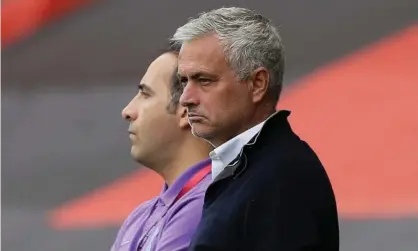  ??  ?? José Mourinho saw his Spurs side turn in another limp display at Bournemout­h. Photograph: Matt Dunham/AFP/Getty Images
