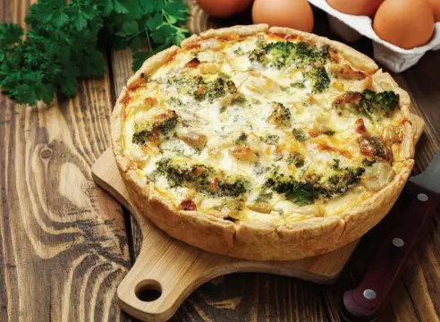  ?? Photos courtesy of Getty Images ?? Cheesy Bacon-Broccoli Quiche