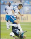  ?? OLIVIER JEAN REUTERS ?? “The set piece stuff is not about soccer stuff, i t ’s g u y s taking responsibi­lity on the field,” Impact’s Davy Arnaud says.