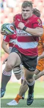  ?? Picture: SYDNEY SESHIBEDI /GALLO IMAGES ?? TRY TIME: Lions’ Malcolm Marx about to score a try during their Super Rugby quarterfin­al against the Jaguares