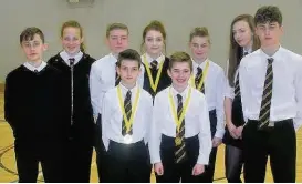  ??  ?? Cathkin High success Pupils with their medals