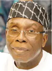  ??  ?? Minister of Agricultur­e and Rural Developmen­t, Chief Audu Ogbeh...should save Nigerians from hunger