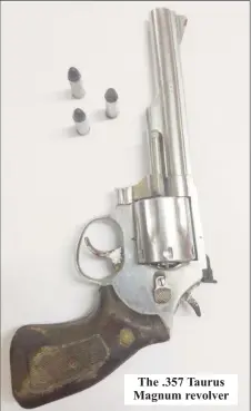  ??  ?? The .357 Taurus Magnum revolver