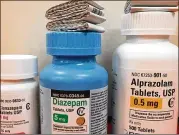  ?? CHRISTINE VESTAL / TNS ?? Clonazepam (Klonopin), diazepam (Valium) and alprazolam (Xanax) are widely prescribed for treating anxiety, despite the risk of dependence and overdose, especially when taken with opioids.