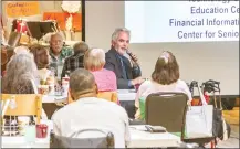  ?? Austin Dave/The Signal ?? Kevin MacDonald, the Santa Clarita Valley Senior Center executive director, shares the latest updates about the nonprofit’s journey to raise the remaining funds for the constructi­on of a new center.