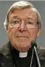  ?? PHOTO: AP ?? CHARGED: Cardinal Pell addresses media at the Vatican.