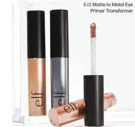  ??  ?? E.l.f. Matte to Metal Eye
Primer Transforme­r