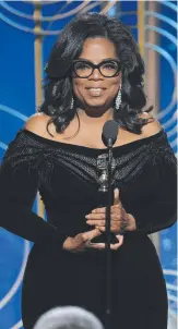  ??  ?? Oprah Winfrey with the Cecil B. DeMille Award.