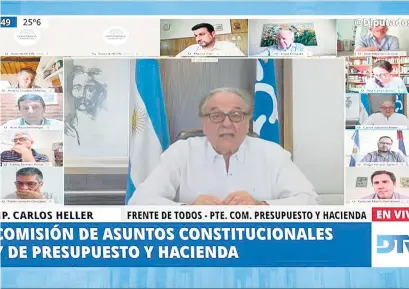  ??  ?? Carlos Heller, presidente de la Comisión de Presupuest­o.