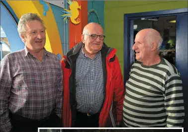  ?? RIGHT: Dingle Oceanworld’s Head Aquarist Louise Overy who spoke about sea life at the Maritime Festival. ?? Noel Flannery and Gerry Curran with Dan Graham (centre) who delivered a lecture at the Dingle Maritime Festival about the history of nobby fishing boats in Dingle.