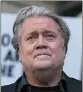  ?? ALEX BRANDON THE ASSOCIATED PRESS ?? Former White House strategist Steve Bannon pauses as he departs federal court on Friday in Washington.