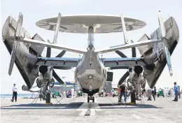  ?? STAFF FILE ?? The Navy’s E-2D Advanced Hawkeye, which is to replace the E-2C, missed its goal in each of the six years since its introducti­on.