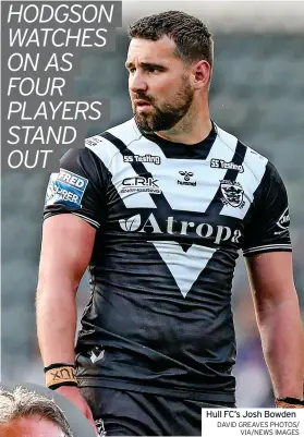  ?? DAVID GREAVES PHOTOS/ VIA/NEWS IMAGES ?? Hull FC’S Josh Bowden