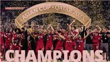  ?? ?? Bis La festa del Qatar: si è confermato campione dopo il trionfo del 2019