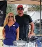  ??  ?? MTSIR agent Amy Yoder and her husband Randy represente­d the company with award-winning chili at a cook-off in Cy-Fair.