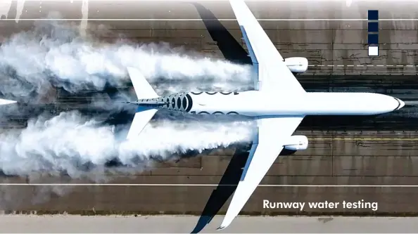  ??  ?? Runway water testing