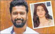  ?? PHOTO: RAAJESSH KASHYAP/HT ?? Vicky Kaushal has worked with Alia Bhatt (inset) in the film Raazi