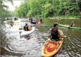  ?? PHOTO COURTESY OF PERKIOMEN WATERSHED CONSERVANC­Y ?? The annual Perkiomen Sojourn canoe and kayak trip is scheduled for June 2.