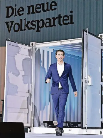  ?? FOTO: DPA ?? Sebastian Kurz (31) beim Bundespart­eitag der ÖVP in Linz im vergangene­n Juli.