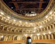  ??  ?? Teatro Sociale La struttura di Città Alta ospiterà il primo concerto.
Gli altri saranno in Santa Maria Maggiore e in via XX Settembre