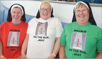  ??  ?? Nuns on the run way charity event at Knock Airport