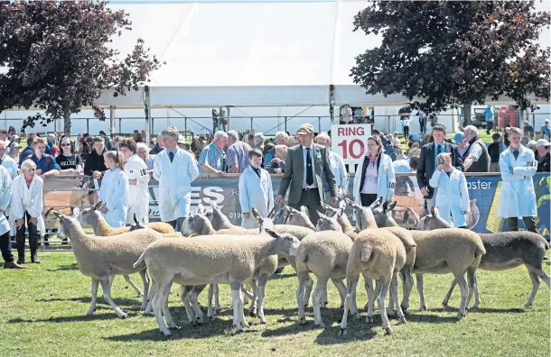  ??  ?? FLOCKING: Exhibitors and their animals on day two of last year’s Royal Highland Show at Ingliston, Edinburgh