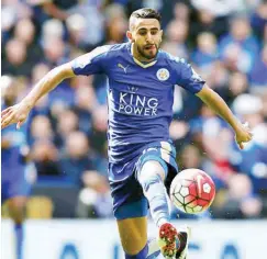  ??  ?? Riyad Mahrez is the current player of the year in the English Premier League