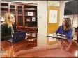  ?? Department of Public Health / Contribute­d ?? Lori Mathieu, Department of Public Health public health section chief, discusses the state’s lead-abatement plans with Commission­er Juthani.