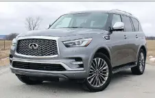  ?? PETER BLEAKNEY/DRIVING ?? The 2018 Infiniti QX80’s tweaked exterior.