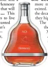  ??  ?? The Hennessy X.O 2017 limitededi­tion bottle by Marc Newson