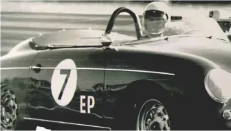  ??  ?? Below: James Kilpatrick was a fighter pilot in the US Air Force. He bought the Speedster in 1964 and immediatel­y took it racing with the SCCA