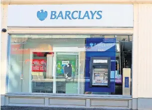  ?? ?? Closure The Barclays branch in Murray Place will shut on August 11