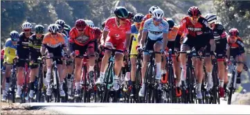  ?? (Photos C. M.) ?? Pour cette dernière étape des Boucles du haut Var, le peloton s’est élancé de Moissac-Bellevue.