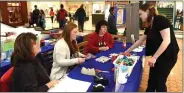  ?? 2017 FILE PHOTO ?? The Safe Berks gift wrapping table is in operation through Dec. 24 at Berkshire Mall.