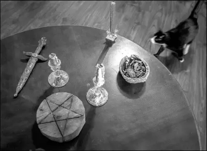  ?? LANCE MURPHEY / NEW YORK TIMES FILE (2014) ?? An altar is shown inside the home of Bertram Dahl, a self-described high priest of Paganism, in Beebe, Ark.