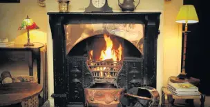  ??  ?? ●●There’s a roaring fire to greet you at the Pheasant Inn and the food is excellent