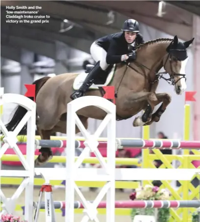  ??  ?? Holly Smith and the ‘low-maintenanc­e’ Claddagh Iroko cruise to victory in the grand prix