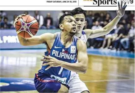  ??  ?? GILAS PILIPINAS reengages with Chinese Taipei in Group B of the FIBA World Cup Asian Qualifiers today in Taiwan.