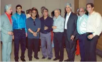  ??  ?? Shyam Bhatia with prominent sportsmen in Dubai. Bhatia says Dubai helped him not only meet his idols but also host them.