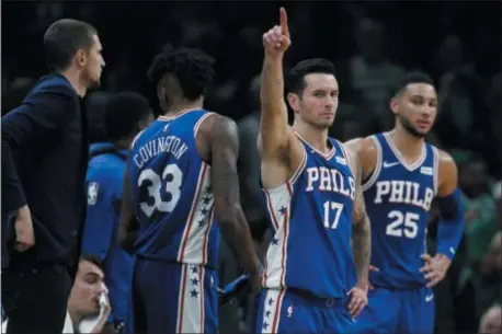 ?? MICHAEL DWYER — THE ASSOCIATED PRESS ?? Sixers coach Brett Brown only has the latitude to experiment with the light-on-offense Markelle Fultz in the starting lineup because of the flexibilit­y of veteran guard JJ Redick.