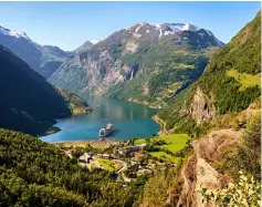  ??  ?? A bird’s eye view of Norway’s spectacula­r fjords.