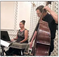  ??  ?? Julia Buckingham and hall member Joe Vick perform.