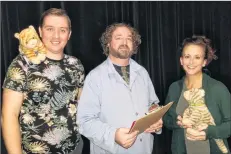  ?? ROB MACDONALD/SPECIAL TO THE GUARDIAN ?? Actors in “The Cat Fight” appear in a handout photo. From left are Cameron MacDonald, Tim Wartman and Alicia Arsenault.