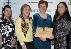  ??  ?? Bree Community Developmen­t Group presentati­on (from left): Breda Cahill, Bridie Galvin, Cllr Kathleen Codd Nolan, chairperso­n, LCDC Committee, Wexford Co Council; and Betty Kelly.