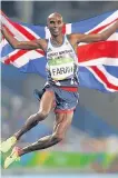  ??  ?? Towering achievemen­ts Sir Mo Farah